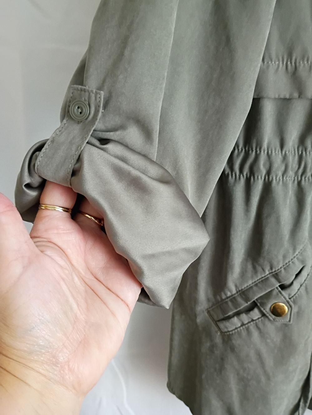 Maurices Olive Green Lightweight Jacket With a Hood. Size XXL - Picture 7 of 16